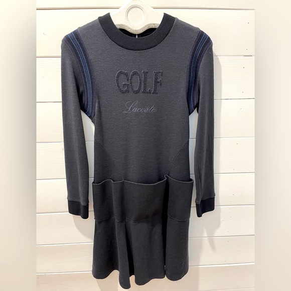 📍Lacoste long-sleeve wool dress – Size not labeled (estimated EU 38) - Picture 1 of 13